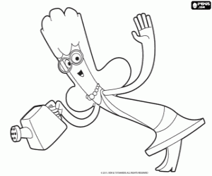 De koningin van Jammbo in de tuin kleurplaat