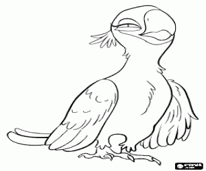 De kostbare macaw Jewel kleurplaat