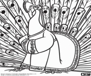 De kwaadaardige Heer Shen kleurplaat