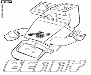 De Lego astronaut Benny kleurplaat