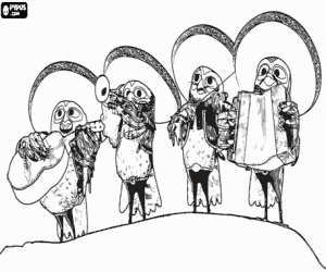 De mariachis van Rango kleurplaat