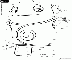 De moef Oh, punt naar punt kleurplaat