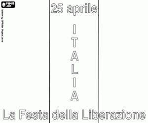De nationale dag van Italië kleurplaat