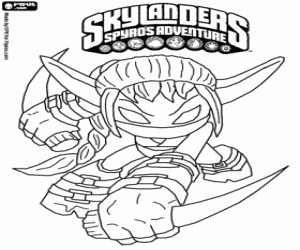 De ninja Stealth Elf Skylander kleurplaat