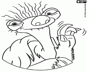 De oma van Sid kleurplaat