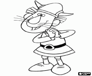 De opgewonden viking Gorm kleurplaat