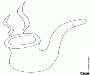 De pijp van Sherlock Holmes kleurplaat