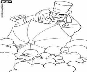 De pinguïn, superschurk uit de DC Comics kleurplaat