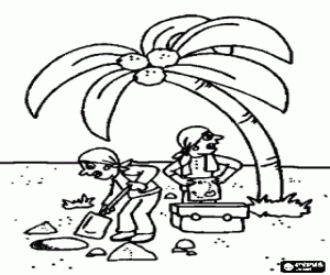 De piraten zijn begraven de schat kleurplaat