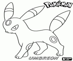 De Pokemon Umbreon kleurplaat