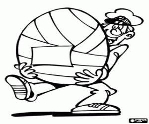 De postbode en Paasei kleurplaat