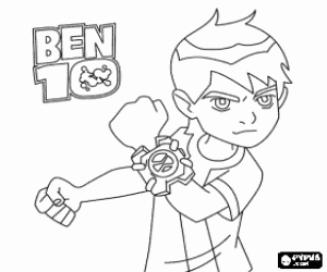 De protagonist jongen, Ben 10 kleurplaat