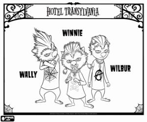 De puppies van de weerwolf kleurplaat