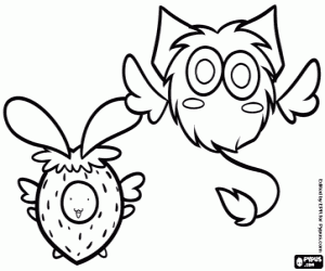 De robots Masha en Ucha kleurplaat