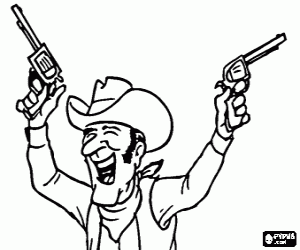 De schutter klaar om te schieten kleurplaat