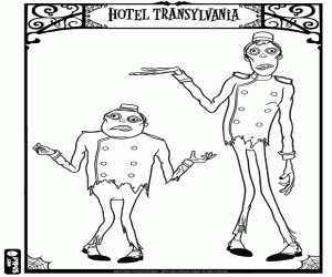 De service van het Hotel Transylvania kleurplaat