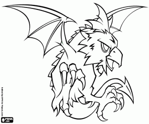 De Slangdraak, een mythisch wezen kleurplaat