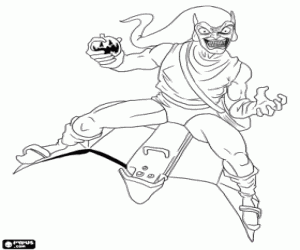 De super schurk Green Goblin kleurplaat