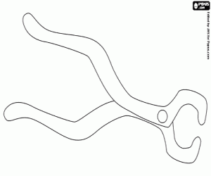 De Tang van de tandarts kleurplaat