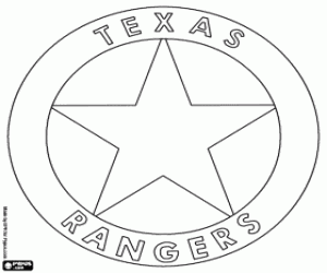 De Texas Ranger ster kleurplaat