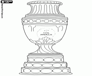De trofee van Copa América kleurplaat