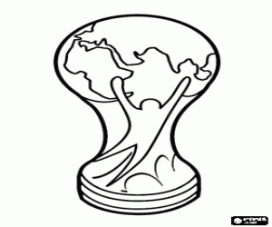 De Trofee van de Wereldkampioenschap voetbal kleurplaat