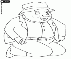 De tuinman, de Little Princess kleurplaat