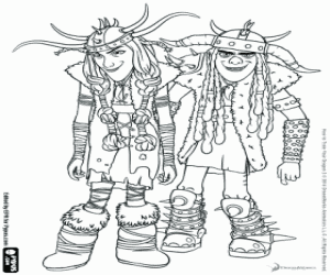 De tweeling Schorrie en Morrie kleurplaat