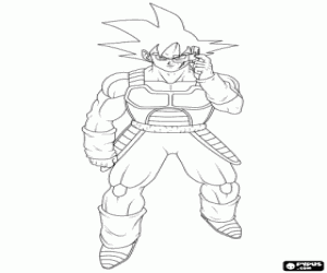 De vader van Goku, Bardock kleurplaat