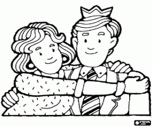 De vader met de kroon kleurplaat