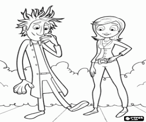 De verlegenheid van Flint met Samantha kleurplaat