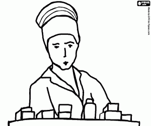 De verpleegster en de geneesmiddelen kleurplaat