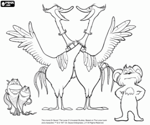 De vissen, de zwanen en Pip kleurplaat