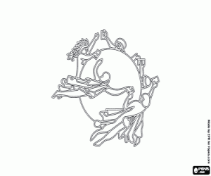 De vlag van de WPU kleurplaat