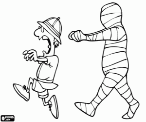 De vloek van de mummie kleurplaat