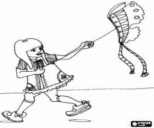 De vlucht van een vlieger kleurplaat