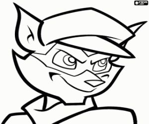 De wasbeer Sly Cooper kleurplaat