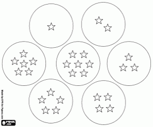 De zeven sferen van Dragon Ball kleurplaat