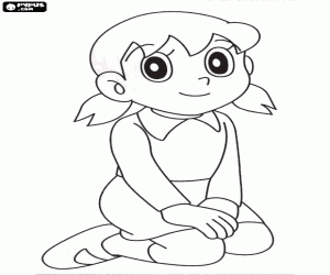 De zoete Shizuka Minamoto kleurplaat