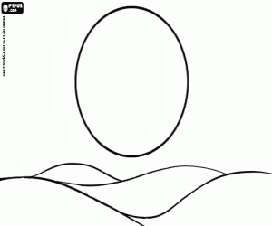 De zon op de duinen van de woestijn kleurplaat