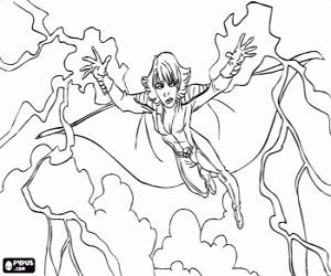 De Zwarte Panter, X-Men heldin kleurplaat