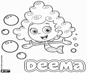 Deema de zeemeermin, Bubble Guppies kleurplaat