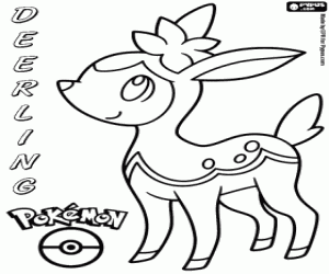 Deerling, Pokémon kleurplaat