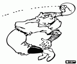 Defensieve honkballer speler kleurplaat