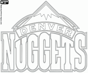 Denver Nuggets badge kleurplaat