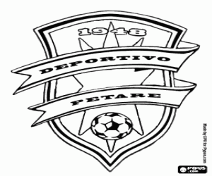 Deportivo Petare FC logo kleurplaat