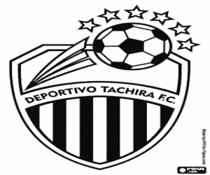 Deportivo Táchira badge kleurplaat