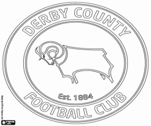 Derby County badge kleurplaat