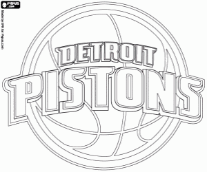 Detroit Pistons logo kleurplaat