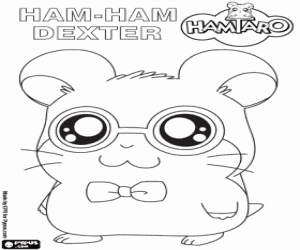 Dexter, de Ham-ham hamster kleurplaat